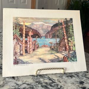 Nicholas Hornyansky Print - Totem Poles In The Skeena District